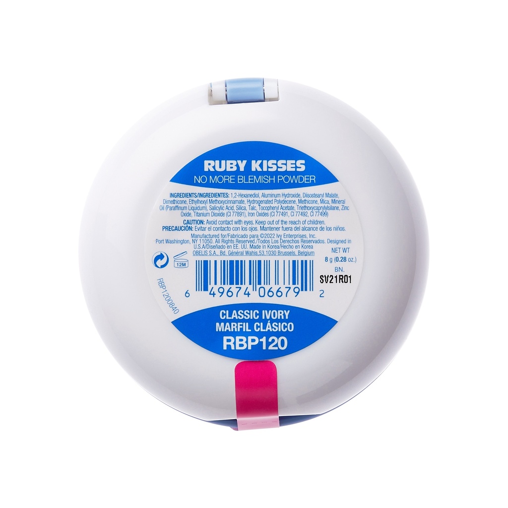 RubyKisses_RBP120_NoMoreBlemishPressedPowder_Product_Back_649674066792_Dec.15.2022.jpg