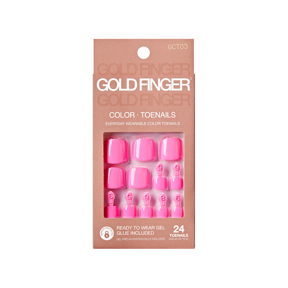 Solid Color Glue-On Fake Toenails