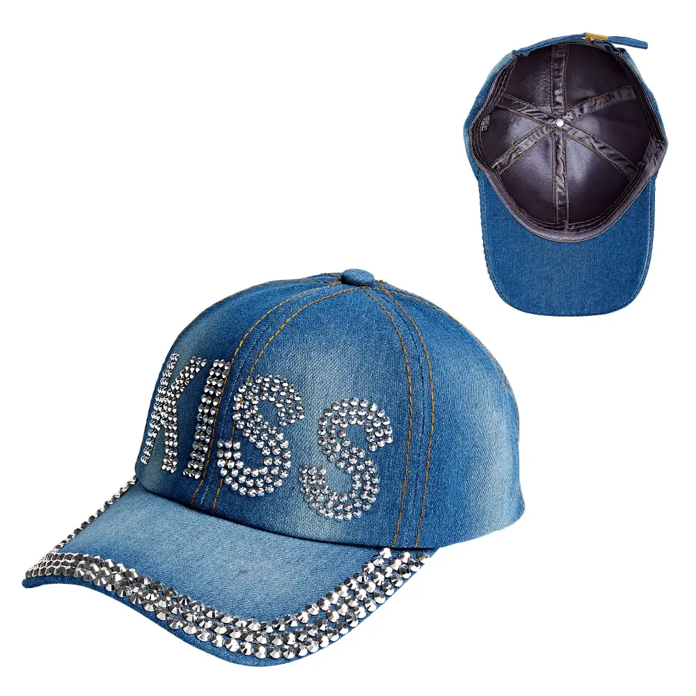 Adjustable Satin Lined Studded Baseball Cap