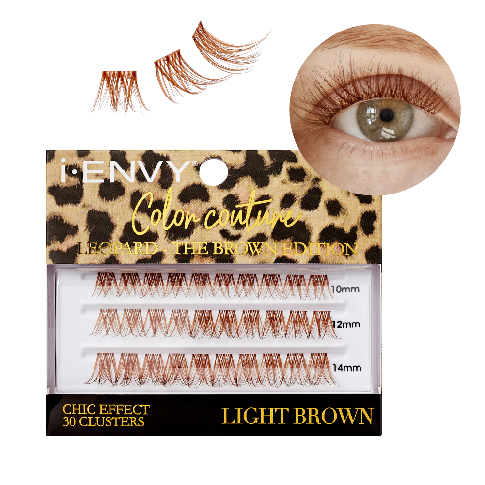 Color Couture Faux Mink Lash Clusters - Leopard